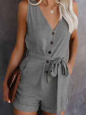 ✨ Chic & Stylish V-Neck Sleeveless Jumpsuit – Trendy, Comfy & Perfect for Spring/Summer ☀️💃