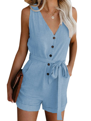 ✨ Chic & Stylish V-Neck Sleeveless Jumpsuit – Trendy, Comfy & Perfect for Spring/Summer ☀️💃