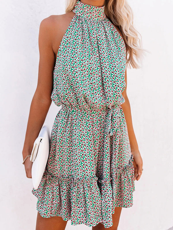 🌸 Flirty Floral Halter Dress – Boho Chic Summer Must-Have 🌸