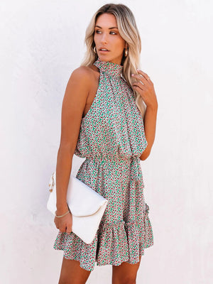 🌸 Flirty Floral Halter Dress – Boho Chic Summer Must-Have 🌸