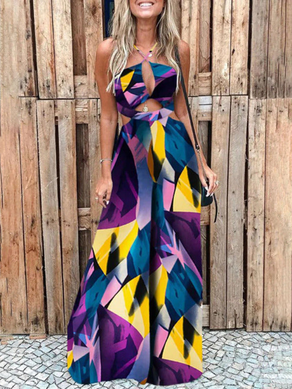 Chic Printed Sling Jumpsuit for Women – Stylish & Flattering Spring Outfit