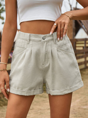 🩵 Summer Essential Elastic Waist Denim Shorts – Comfy, Chic & Trendy 🩵