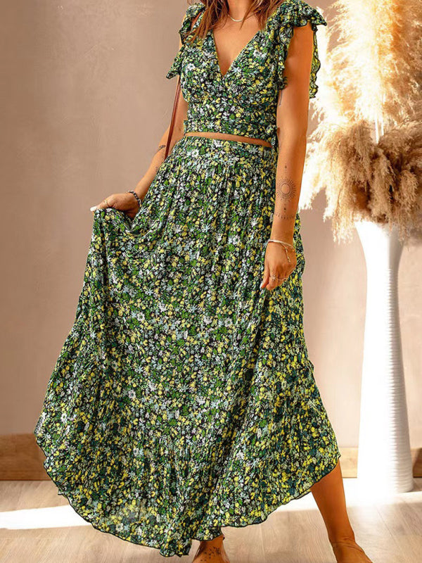 Flowy V-Neck Floral Dress – Chic, Slimming & Perfect for Spring
