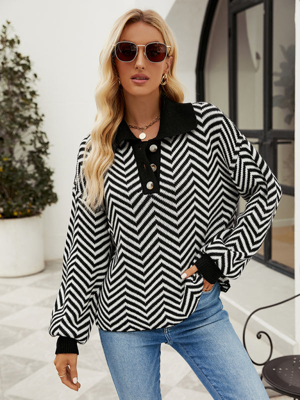 Striped Knit Colorblock Sweater – Cozy, Chic & Perfect for Fall