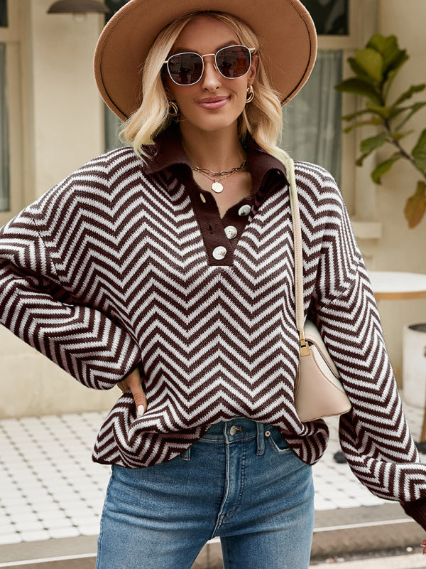 Striped Knit Colorblock Sweater – Cozy, Chic & Perfect for Fall