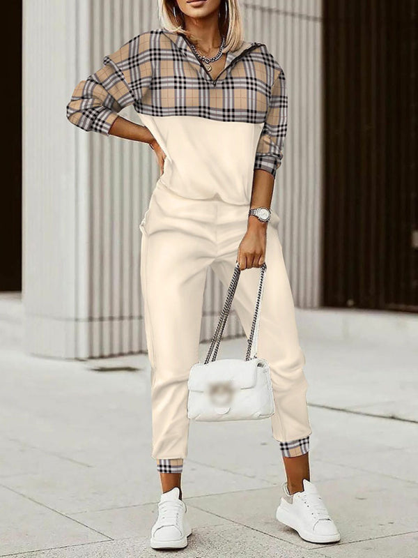 Chic Printed Sweater & Trousers Set Cozy 2-Piece Lounge Outfit Trendy & Comfy