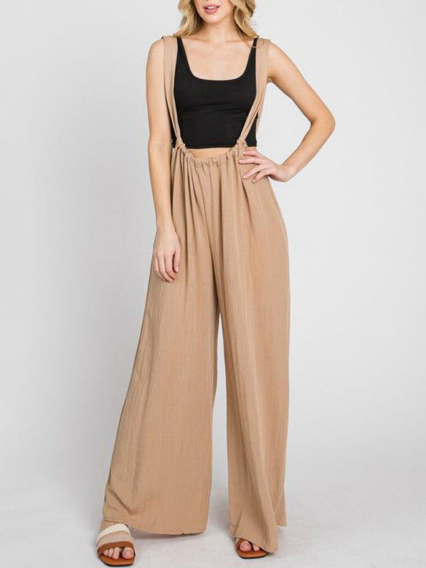 Chic Wide-Leg Jumpsuit Loose Fit with Pockets – Effortless Style for Any Occasion