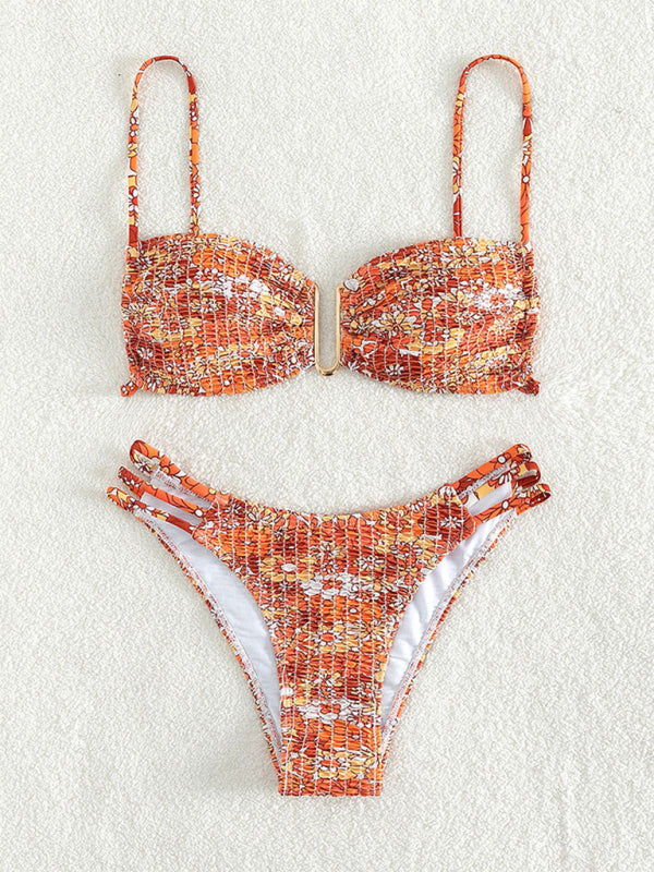 Trendy Printed Bikini Set – stylish Triangle Two-Piece Swimwear for Summer