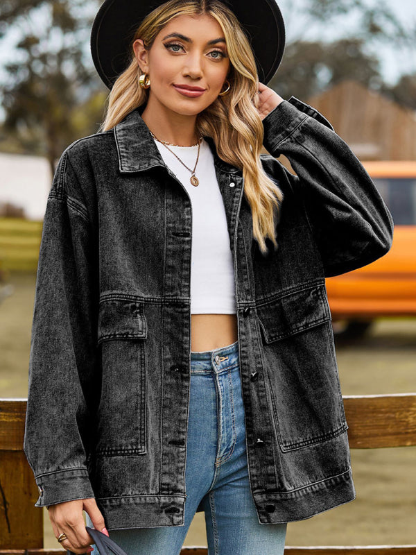 🔥 Retro Chic Denim Jacket – Classic Loose Fit, All-Season Casual Vibes 🔥