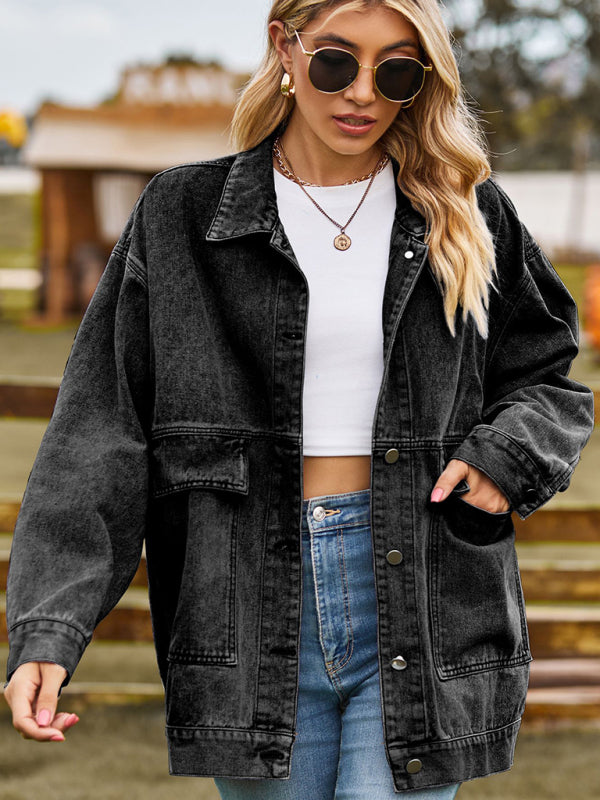 🔥 Retro Chic Denim Jacket – Classic Loose Fit, All-Season Casual Vibes 🔥