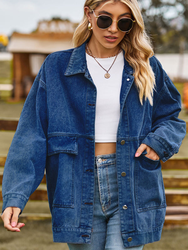 🔥 Retro Chic Denim Jacket – Classic Loose Fit, All-Season Casual Vibes 🔥