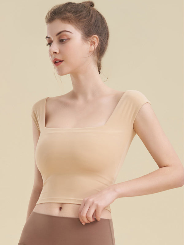 Square Neck Sports Tank Top for Women – Sleek, Supportive & Stylish