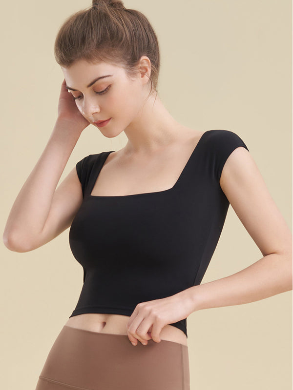 Square Neck Sports Tank Top for Women – Sleek, Supportive & Stylish