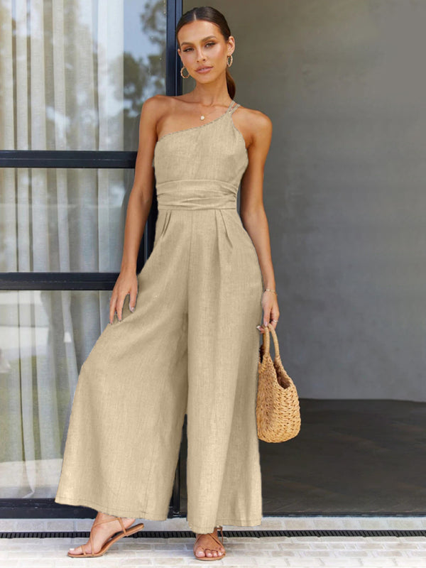 Effortless Chic Wide-Leg Jumpsuit – Sleeveless, Backless & Breezy Vibes