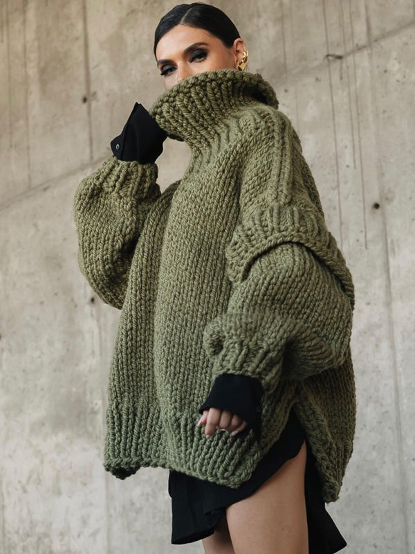 Cozy Chic Fluffy Turtleneck Sweater – Soft, Stylish & Warm for Fall Winter
