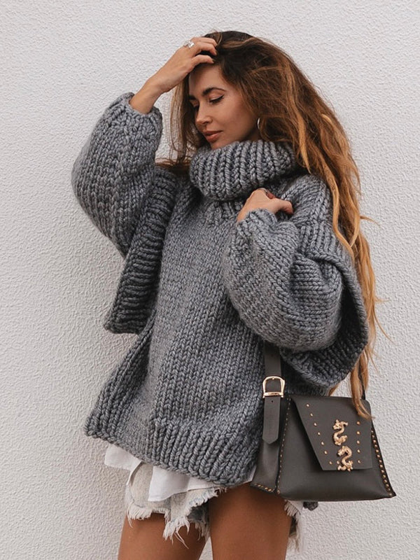 Cozy Chic Fluffy Turtleneck Sweater – Soft, Stylish & Warm for Fall Winter
