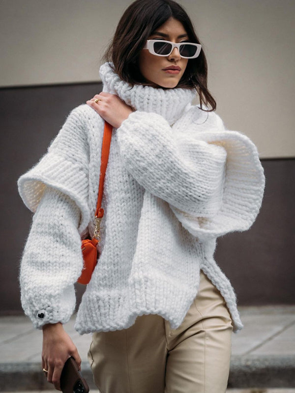Cozy Chic Fluffy Turtleneck Sweater – Soft, Stylish & Warm for Fall Winter