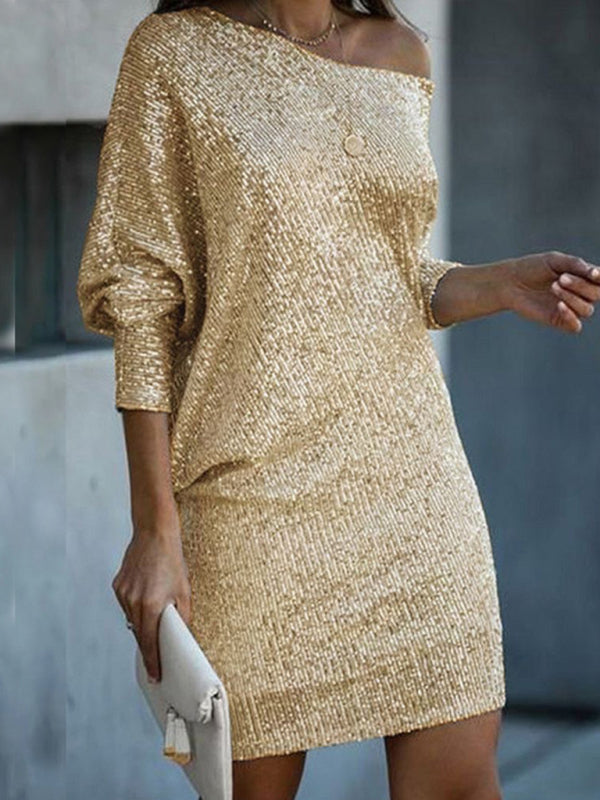 Stunning Sequin Midi Dress – One Shoulder, Party-Ready & Glam