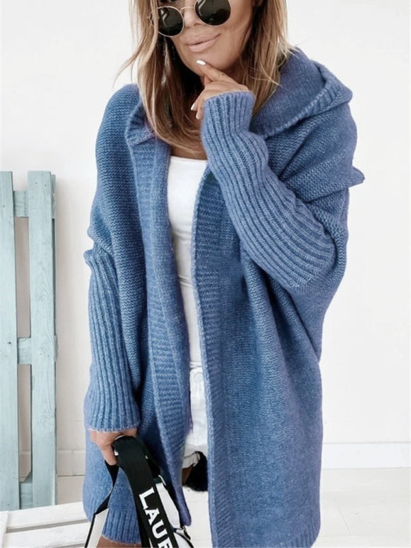 Cozy Oversized Hooded Sweater – Chic, Soft & Stylish Knit for Fall