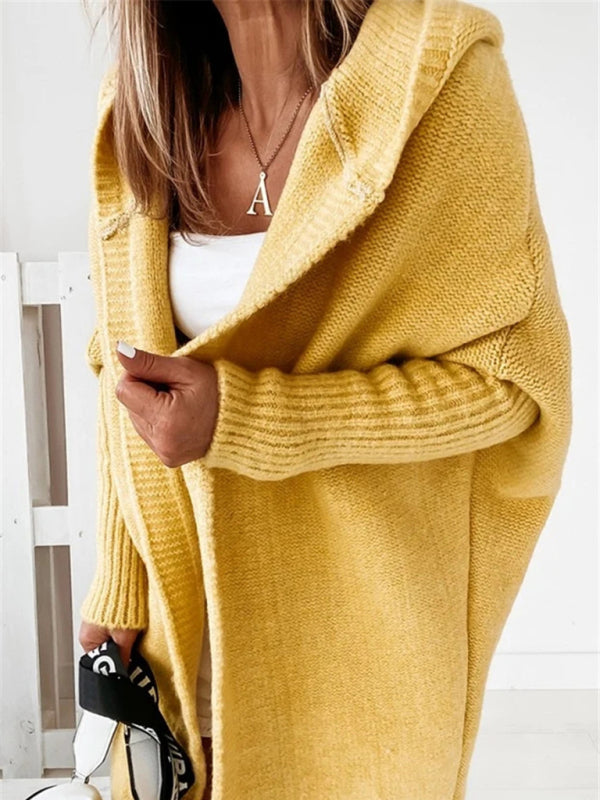 Cozy Oversized Hooded Sweater – Chic, Soft & Stylish Knit for Fall