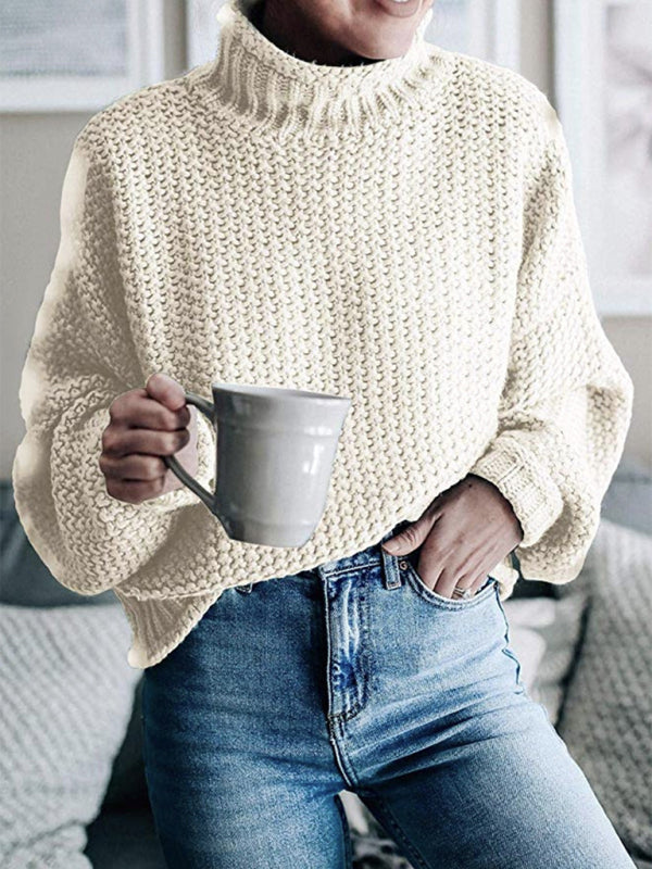 Cozy Knit Cotton Sweater for Women - Stylish Autumn Winter Must-Have