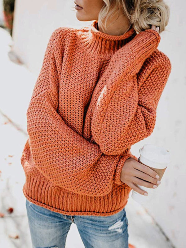 Cozy Knit Cotton Sweater for Women - Stylish Autumn Winter Must-Have