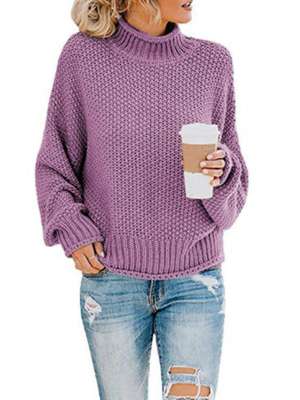 Cozy Knit Cotton Sweater for Women - Stylish Autumn Winter Must-Have