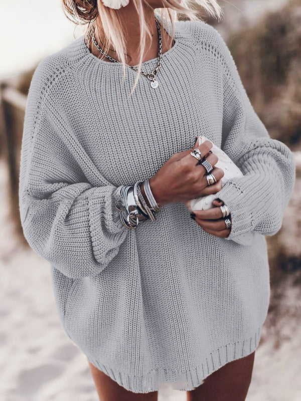 Cozy Chic Oversized Raglan Sleeve Sweater – Casual & Stylish Must-Have