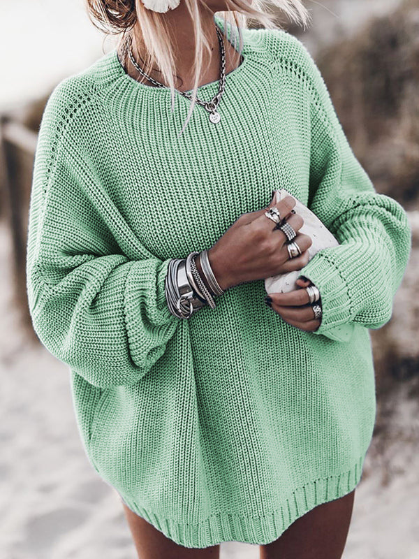 Cozy Chic Oversized Raglan Sleeve Sweater – Casual & Stylish Must-Have