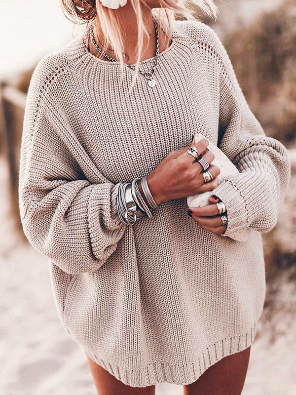 Cozy Chic Oversized Raglan Sleeve Sweater – Casual & Stylish Must-Have