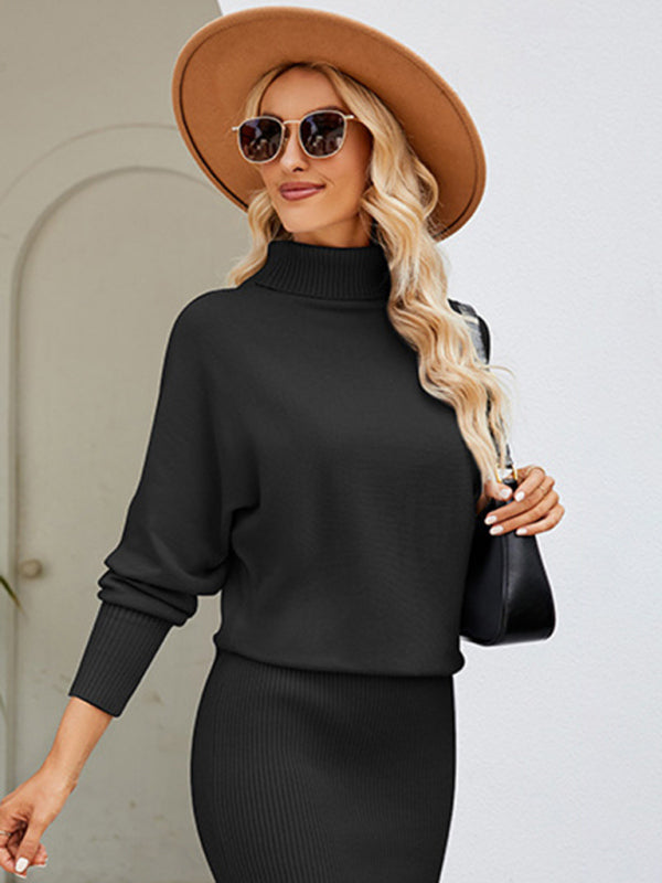 🖤 Chic Turtleneck Sweater Dress – Slim Fit, Long Sleeve, Cozy & Stylish 🖤