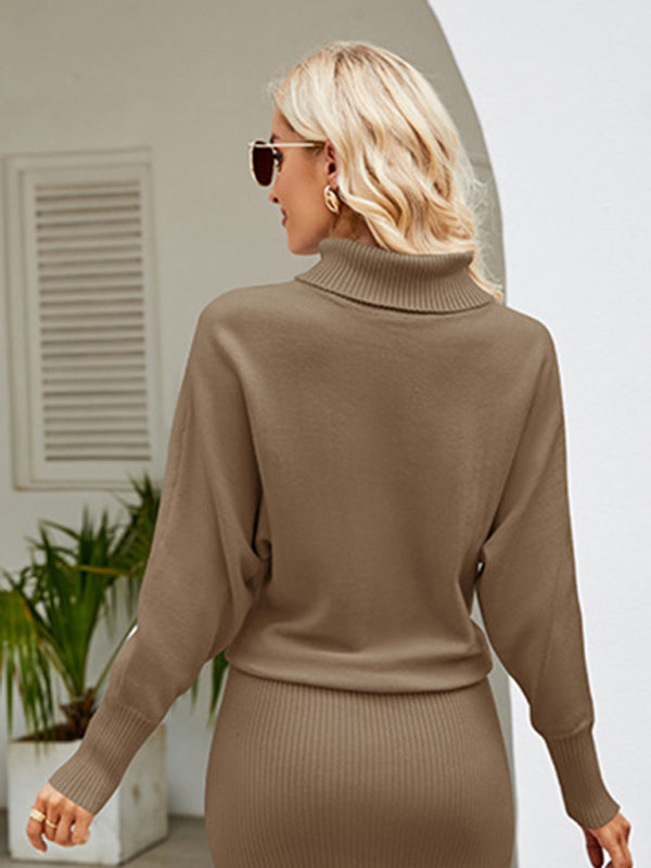 🖤 Chic Turtleneck Sweater Dress – Slim Fit, Long Sleeve, Cozy & Stylish 🖤