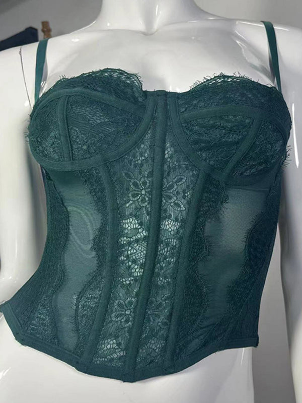 Lace Embroidered stylish Tube Top – Backless, Stylish & Trendy Must-Have