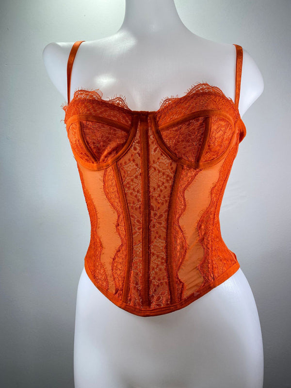 Lace Embroidered stylish Tube Top – Backless, Stylish & Trendy Must-Have
