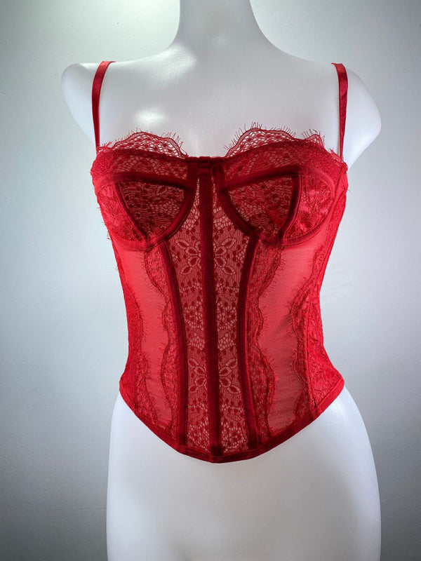 Lace Embroidered stylish Tube Top – Backless, Stylish & Trendy Must-Have