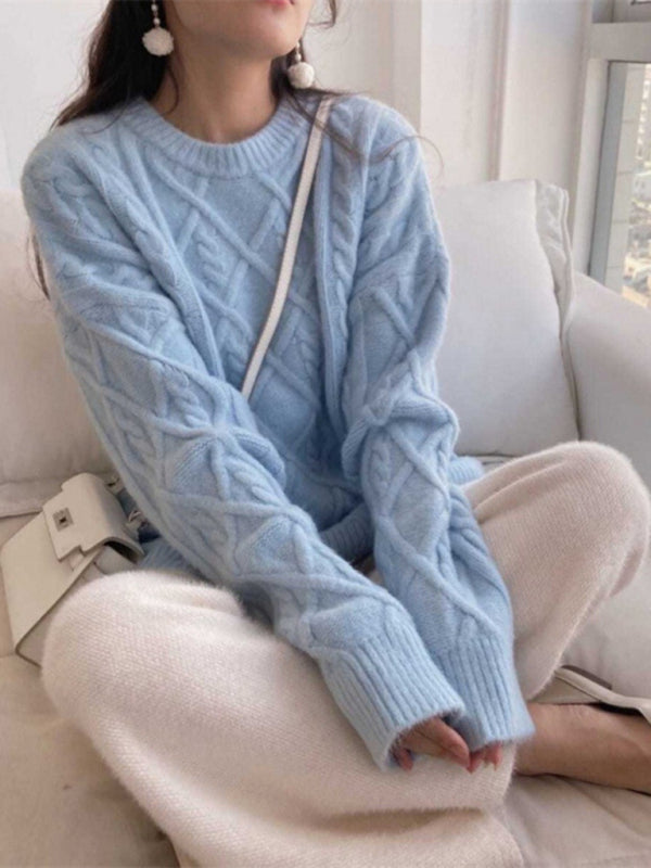 Cozy Chic Long Sleeve Twist Knit Sweater – Stylish & Comfy Must-Have