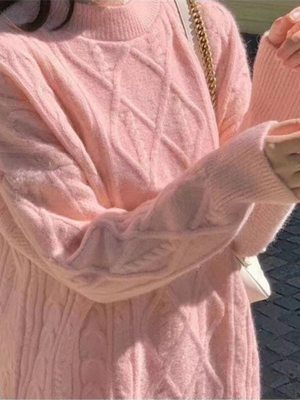 Cozy Chic Long Sleeve Twist Knit Sweater – Stylish & Comfy Must-Have