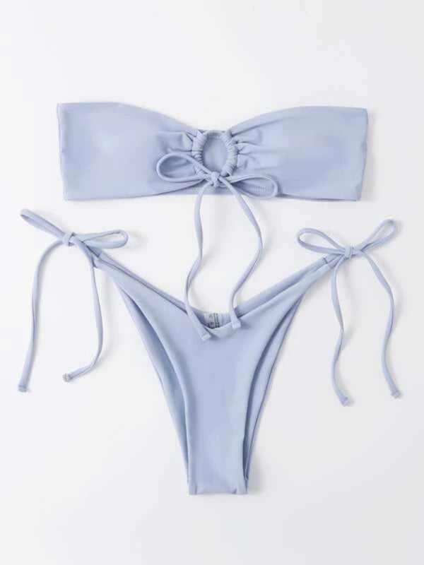 Strapless One-Piece Swimsuit – stylish Low Waist Bandeau Bikini for Summer