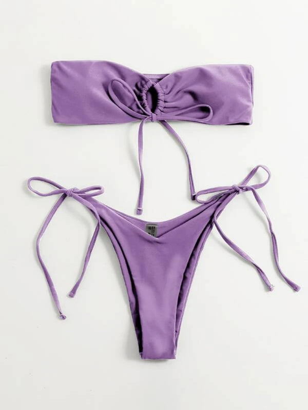 Strapless One-Piece Swimsuit – stylish Low Waist Bandeau Bikini for Summer