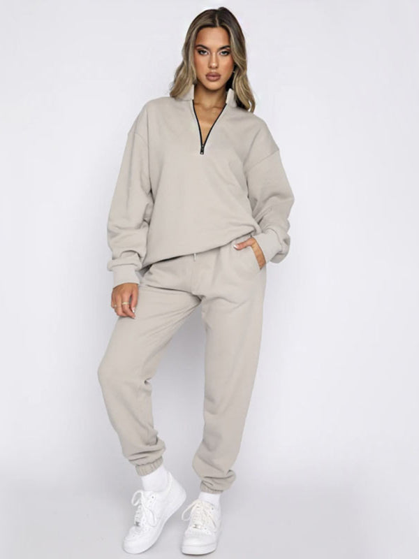 Cozy Chic 2-Piece Sweatshirt & Jogger Set – Stylish & Comfy Loungewear for Fall & Winter