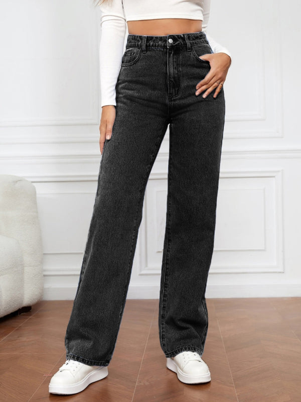 🖤 High Waist Straight Leg Jeans – Flattering, Stylish & Comfy Denim 🖤