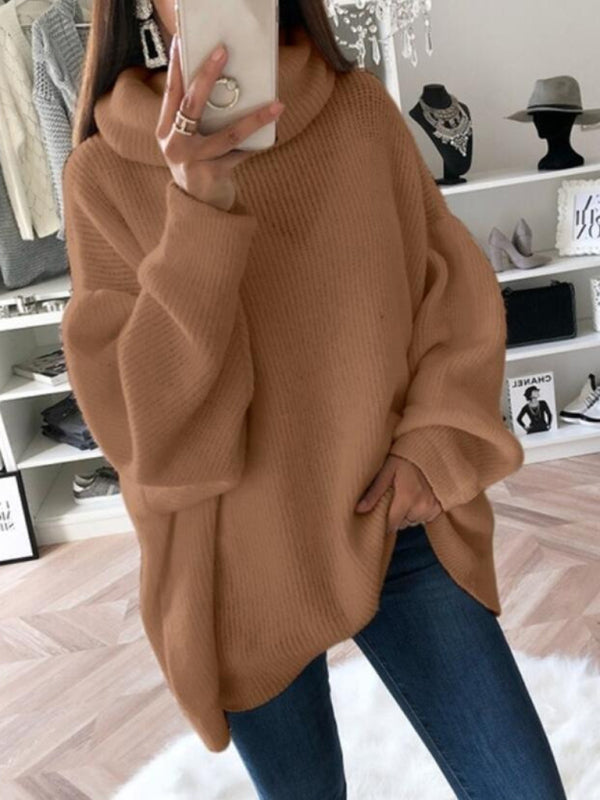 Cozy Chic Loose Turtleneck Sweater – Trendy & Comfy for Any Season