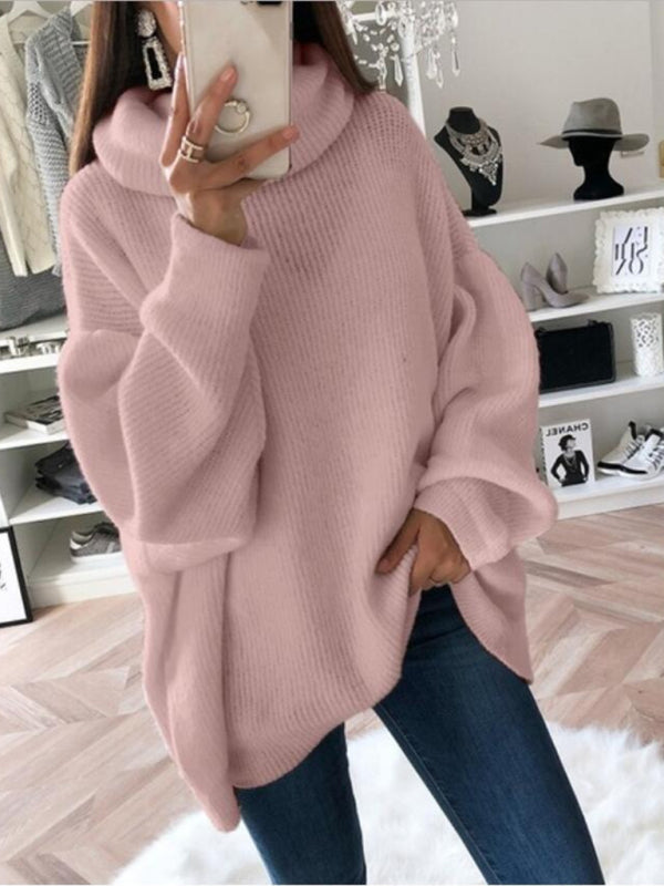 Cozy Chic Loose Turtleneck Sweater – Trendy & Comfy for Any Season