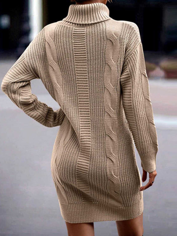 🖤 Cozy Chic Turtleneck Sweater Dress – Stylish & Warm for Fall/Winter ❄️