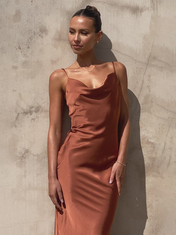 Sleek & stylish Deep V-Neck Slim Dress – Perfect for Any Occasion