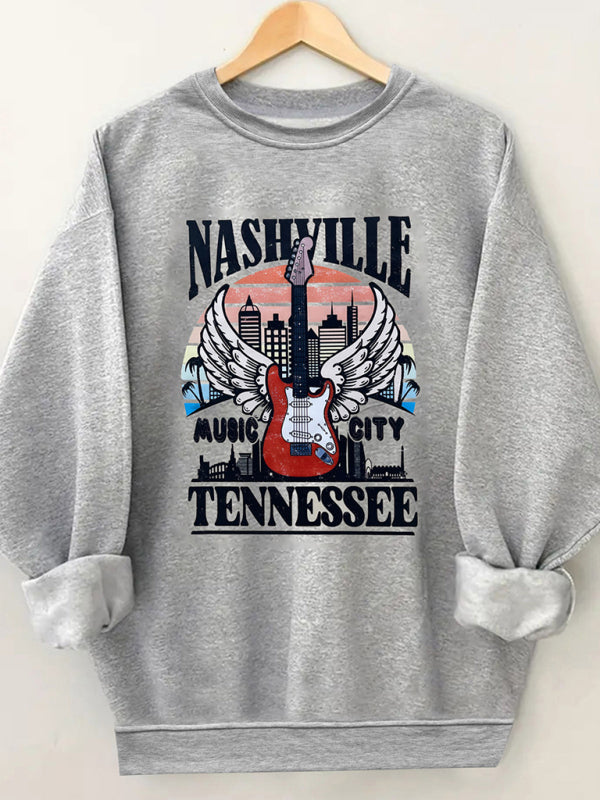 Cozy Guitar Graphic Sweatshirt – Trendy, Soft & Stylish Must-Have