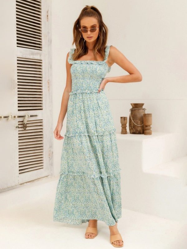 Floral Bust-Wrap Dress for Women – Sweet & Stylish Summer Outfit
