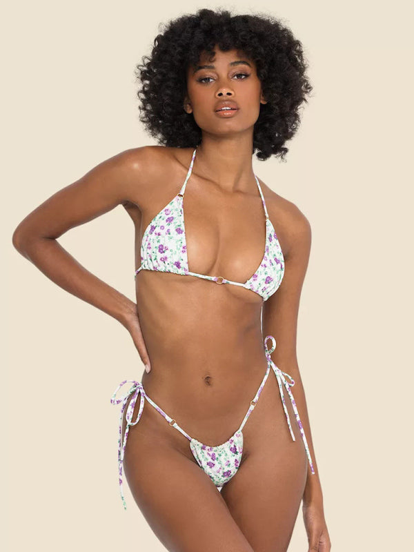 stylish Metal Ring Bikini Set – Trendy Beach Swimwear for Women