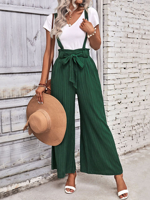 Chic & Comfy Wide Leg Overalls for Women – Adjustable Fit, Perfect for Spring & Summer