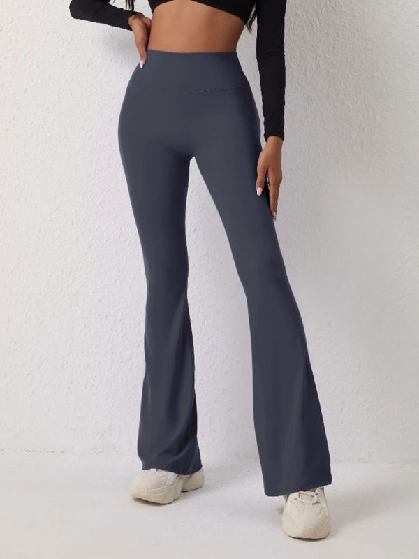 🧘‍♀️ High-Waist Flared Leggings – Peach Lift & Sculpt Yoga Pants 🔥